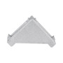 Lot de 20 équerres d'angle 40 x 40 mm, 20 raccords d'angle en aluminium pour profilés en aluminium/tubes en aluminium (argenté),