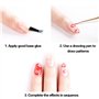 6 pièces Pinceaux en Détail à Ongles, Pinceaux Peinture Professionnels Pinceaux en Détail à Ongles Trousse pour DIY Nail Art Des