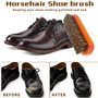 LiJuanWang Brosse à CRIN de Cheval,2 pièces Brosse de pour Chaussures,Brosse À Reluire CRIN De Cheval brosses de Cirage du Cuir,