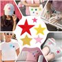 Patchs Thermocollants,34 pièces mini écussons thermocollants en forme d'étoiles brodés à repasser Patch Thermocollant Vêtements 