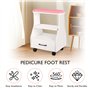 Repose-pieds de pédicure, chariot de bain de pieds avec roulettes, repose-pied de manucure, repose-pieds portable, tabouret de b