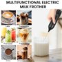 Weinsamkeit Mousseur à Lait Électrique, Mousseur a Lait USB Rechargeable Portable Mousseur de Lait Électrique Manuel Mini Fouet 