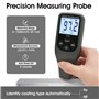 Jauge d'épaisseur de peinture de voiture - Appareil de mesure numérique avec capteur pour mesure automatique Fe-NF - Plage de me
