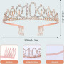 BOBOZHONG Couronne à Strass & Écharpe Pailletée Rose Gold pour Fille de 10 Ans – 'It's my 10th Birthday' – Cadeau d'Anniversaire