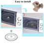 Zwenjuan Micro-Ondes Plaque Tournante Coupleur,4 pièces coupleurs de Plateau tournant pour Four à Micro-Ondes,Support de de Plat