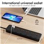 Multiprise avec Interrupteur de Sécurité Indépendant, Multiprise avec USB C, 5 Prises Universelles, 4 Ports USB-C et 2 Ports USB