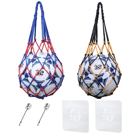 PFLYPF Lot de 2 sacs en filet tressé pour ballon