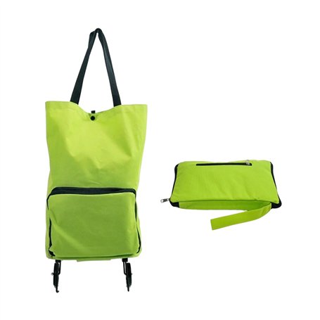 Sac à Roulettes Pliable Vert