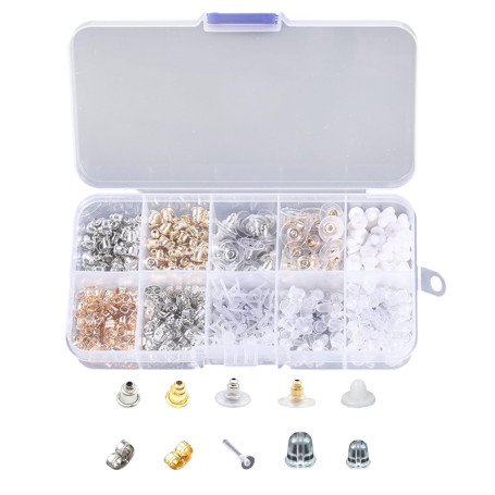 Lot de 530 boucles d'oreilles avec 10 boîtes de rangement