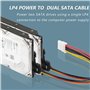 adaptateur séparateur SATA 4 broches IDE femelle à 15 broches fe