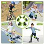 Omnikryp 6 Pièces Ensemble de Protections pour Enfant, Protection Roller Enfant, Equipement de Protéger Réglable Genouillères Co