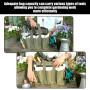 DHSBGWSX 1 Sac À Outils De Jardinage, 1 Paire De Gants De Jardinage, Sac Fourre-Tout De Jardinage, Adapté Au Rangement D'Outils 