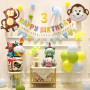 4 Pièces De Ballons De Singe Simulés, Ballons D'Animaux De Dessin Animé, Ballons Gonflables En Film D'Aluminium, Décoration D'En