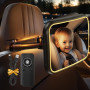 Retroviseur Voiture Bebe Miroir Voiture Bébé avec Veilleuse LED et Télécommande