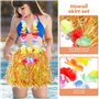 SUPVOX Ensemble De DéGuisement HawaïEn 5 PièCes - Jupe Hula 40cm, Bracelets, Bandeau Et Guirlande Pour FêTe Tropicale, Plage, Ca
