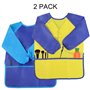EASYKEENECOM Lot De 2 Tabliers De Peinture Pour Enfants, Blouses De Peinture ImperméAbles Pour Enfants Filles/GarçOns, Tabliers 