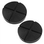 Lot de 2 supports en caoutchouc pour cric avec rainure et profilé - Noir - Pour cric et élévateurs