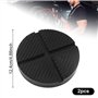 Lot de 2 supports en caoutchouc pour cric avec rainure et profilé - Noir - Pour cric et élévateurs