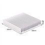 Dissipateur de Chaleur en Aluminium Haute Puissance 16 Ailettes 100x100x18mm pour Transistors à Semi-Conducteurs, PCB(Circuit Im