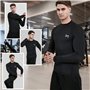 MEETYOO Tee Shirt Compression Homme Manche Longue, Baselayer Maillot Running Vetement Fitness pour Sports Jogging Musculation