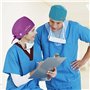 Comius Sharp 6 Pièces Bonnet Gommage Bouffant, Casquettes de Travail Réglable Respirants, Casquette Imprimé Unisexe pour Fournit
