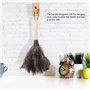Plumeau en plumes d'autruche, 13,4 "outil de nettoyage de dépoussiérage à poignée en bois anti-statique réutilisable