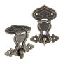 10 Pcs Vintage Hasp Box Hasp Lock Latch Décoratif Rétro Bronze Gravé Designs Hasp Treasures Boîtes Hasp Lock avec Vis pour Boîte