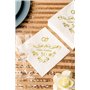 Crisky Lot de 50 serviettes en papier pour 50e anniversaire de mariage Doré