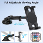 Support de Voiture, 360 Degrés Support Tablette Voiture Pare-Brise Tableau Bord Support Téléphone Voiture avec Ventouse Compatib