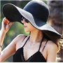 erioctry Femmes Filles Grand Bordé de Jardin Plage Big Summer Sun Hat Piscine Jardin Plage Chapeau de Paille pour Les Vacances d
