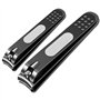 WOLMIK Lot de 2 coupe-ongles ergonomiques en acier inoxydable pour homme et femme