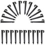 sinzau Lot de 50 ancrages de fixation pour tuyau d'arrosage Noir
