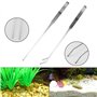 3 en 1 Aquarium Aquascaping Kit INOX Aquarium Tank Plante Aquatique Outils Kit avec avec Sac de Rangement (2 Pinces, 1 Spatule)
