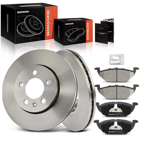 Frankberg 2 disques de frein + 4 plaquettes de frein essieu avant avec lubrifiant de frein