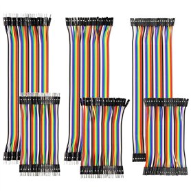 YXPCARS 240pcs Jumper Wires Kit Fils Cavaliers 10cm et 20cm Mâle à Femelle, Mâle à Mâle, Femelle à Femelle sans Soudure Breadboa YXPCARS 240pcs Jumper Wires Kit Fils Cavaliers 10cm et 20cm Mâle à Femelle