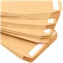 HEIHAK Lot de 200 petites enveloppes autocollantes en papier kraft pour graines, pièces de monnaie et petits articles Marron 6 x