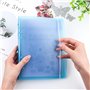 BAOFALI Couverture de classeur A5 à 6 anneaux en PVC souple transparent pour carnet rechargeable avec surface mate pour le stock