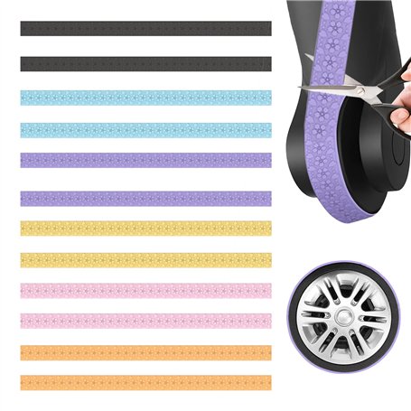 12 Articles Enjoliveurs De Roue Pour Bagages Housse De Roue De Bagage En Silicone Housse De Roues De Bagage Couverture De Roues