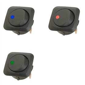 Mintice 3 X 25mm Véhicule de voiture Camion de bateau Rond Commutateur à bascule Interrupteur à bascule Lumière LED 12V 25A bleu Mintice 3 X 25mm Véhicule de voiture Camion de bateau Rond Commutateur à bascule Interrupteur à bascule Lumière LED 12V 25A bleu