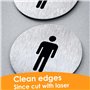 Lot de 3 plaques de toilettes en acier inoxydable, plaques de porte de toilettes, plaques de toilettes masculines/féminines, pan
