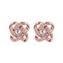 Une paire de boucles d'oreilles en or rose pour femme - Boucles d'oreilles roses - Boucles d'oreilles hypoallergéniques en zirco
