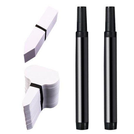 Lot de 200 Étiquettes Blanches pour Plantes avec 2 Marqueurs Noirs - en Dentelle