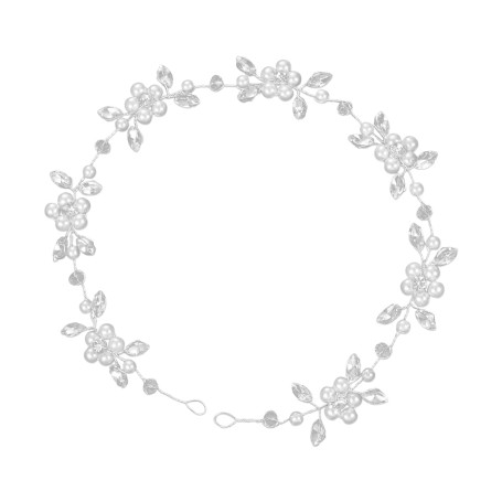 1 guirlande en cristal - Tiare - Décoration de baptême - Accessoire de cheveux de communion pour filles - Accessoire de cheveux