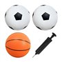 ZBHDEYG Lot de 2 mini ballons de football et 1 mini ballon de basket-ball avec 1 tube gonflable