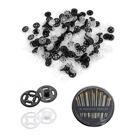 Lot de 100 paires de boutons-pression en plastique