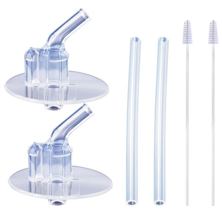 Lot de 2 Pailles de Rechange pour Bouteilles d'Eau - Tuyaux en Silicone