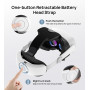 TRANSNOVO Sangle de Batterie 10000mAh Compatible avec Meta Quest 3S - Casque VR Confortable et Ajustable pour Réduire le Stress 