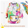 POPAPIE Tablier Peinture Enfant Blouse Peinture Enfant Manches Longues Imperméable Tablier Enfant avec Poche Graffiti Tablier de