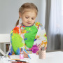 POPAPIE Tablier Peinture Enfant Blouse Peinture Enfant Manches Longues Imperméable Tablier Enfant avec Poche Graffiti Tablier de