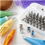 Wilton Douilles à Pâtisserie Set X-Large #1M, #2D, #2A, Douilles Professionnelle Métallique Buse de Glaçage Réutilisable pour la